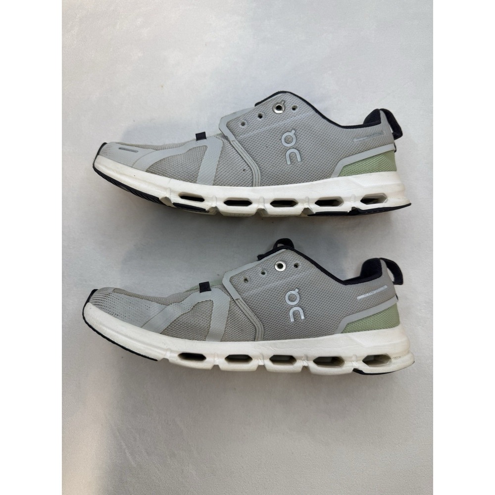 On Cloud Sky Kids Running Sneakers Youth 6.5 Glacier Sage Grey No Laces
